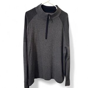 Men's Charcoal Zip-Up Sweater